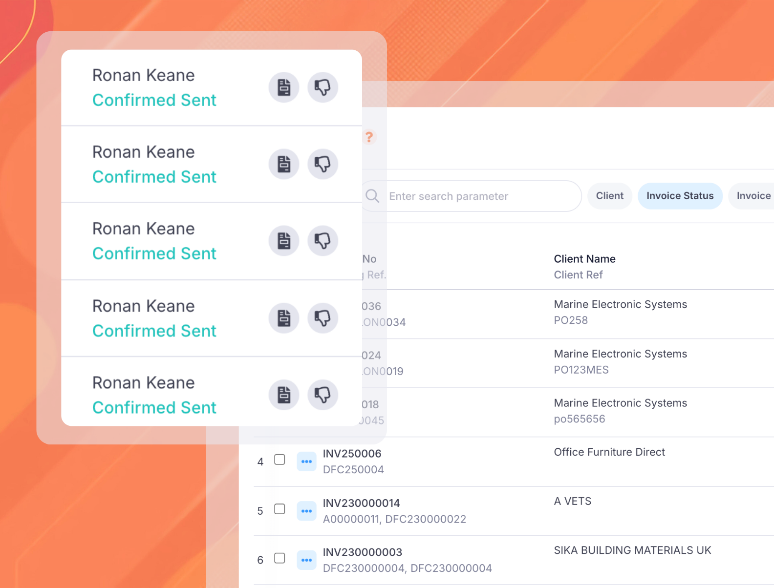 connect invoice items
