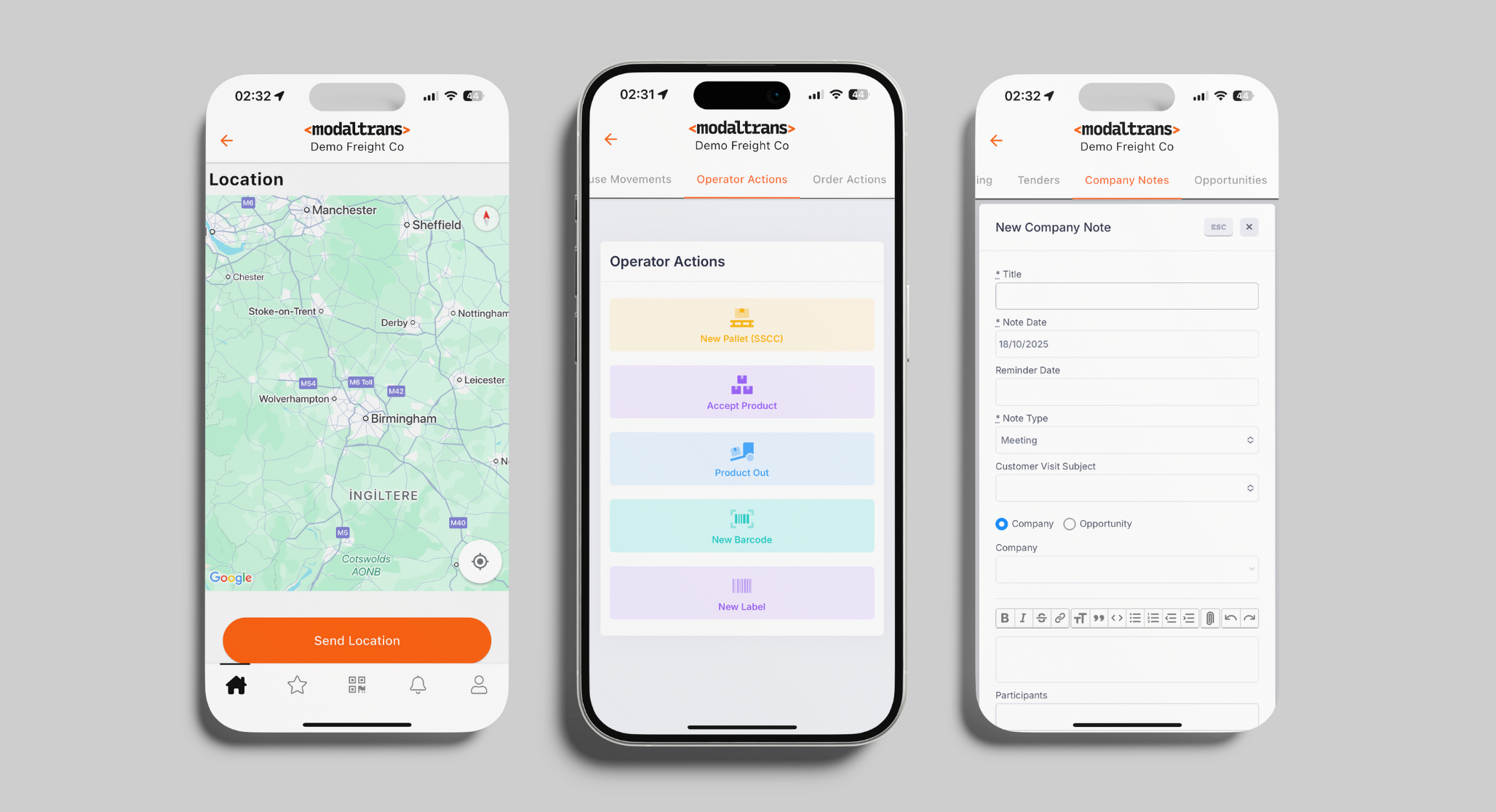 gps in modaltrans mobile app