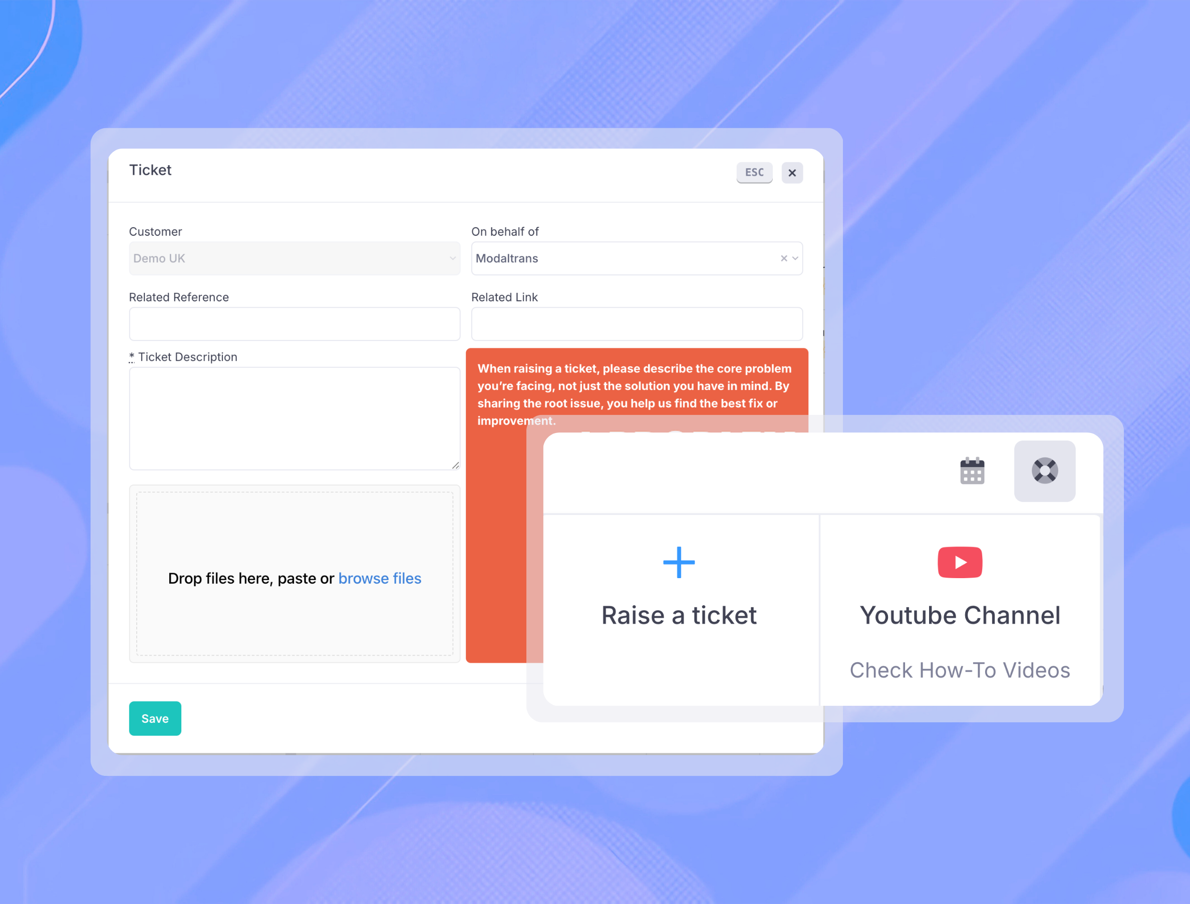 tickets in modaltrans