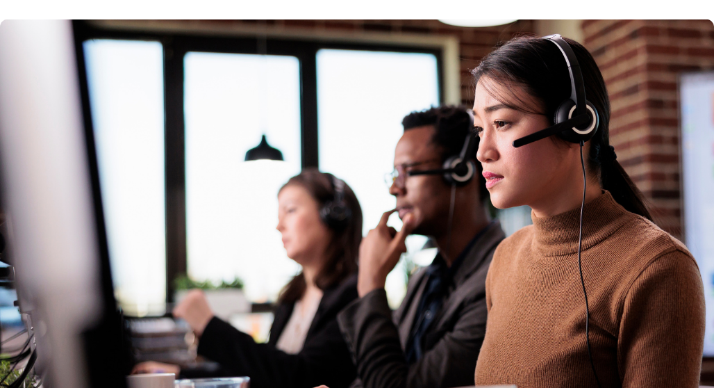 support team talking