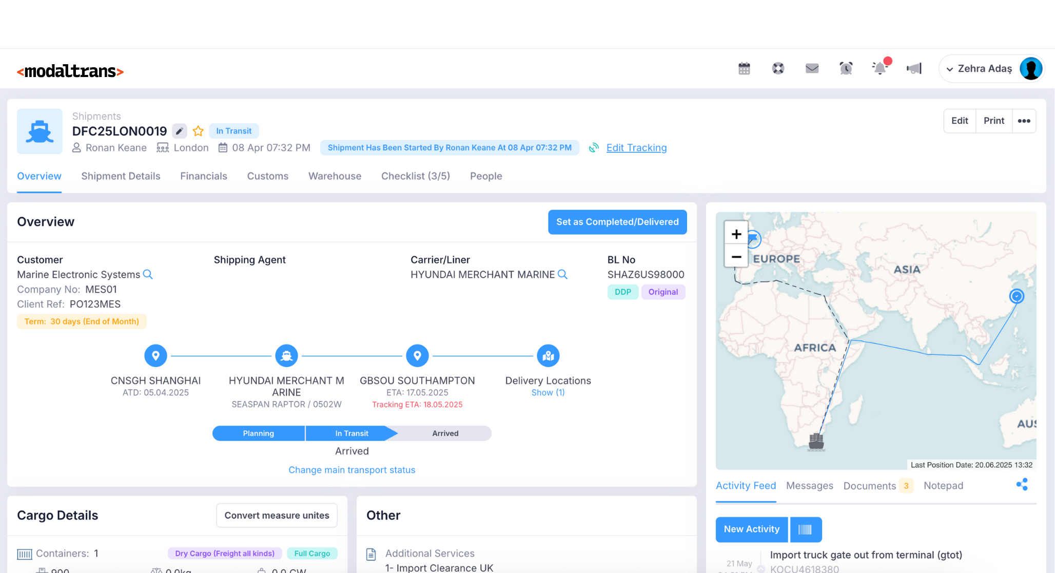 shipment profile image