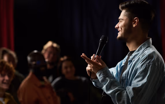 Entrepreneurs discussing career paths with students.