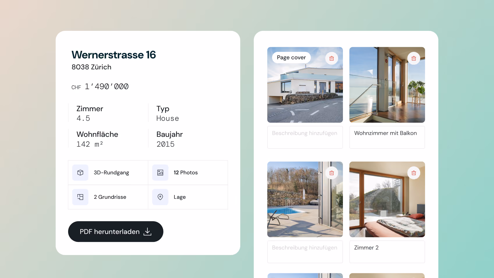 UI elements showing the various ways to handle documents