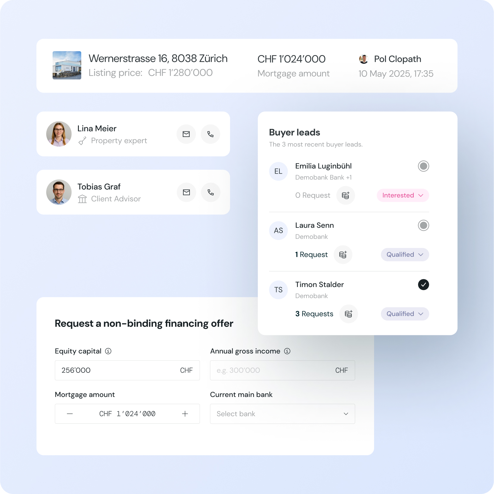 Collection of finance screens and ui elements