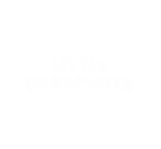 Text logo reading Little Passports with a small suitcase icon inside letter O.
