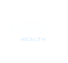 Text logo reading 'HERO HEALTH' with HERO in white and HEALTH in light blue.