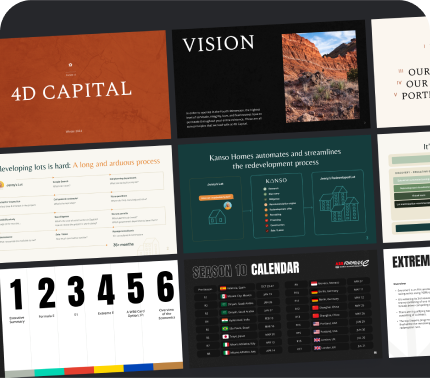 Pitch and investor deck slides