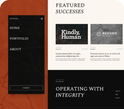 Website design built in Webflow