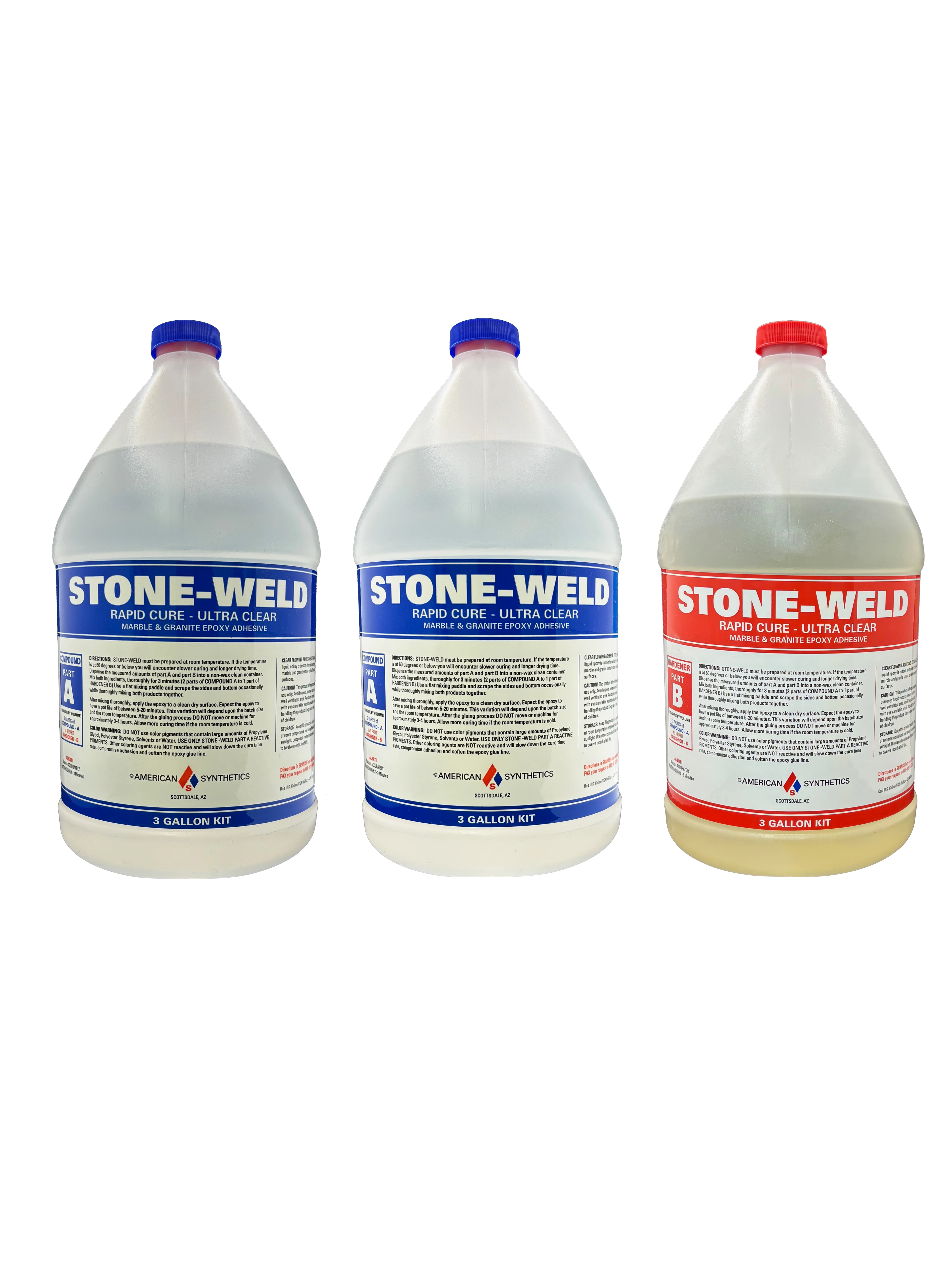 Stone-weld flowing liquid epoxy is specifically formulated to laminate marble