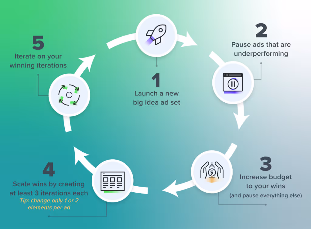 the outlier method portrayed as a 5-step cycle