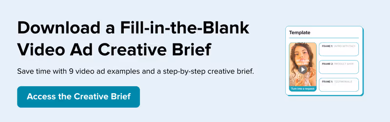 Download a video ad creative template and creative brief