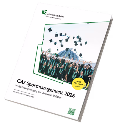 Broschüre vom CAS Sportmanagement 2026