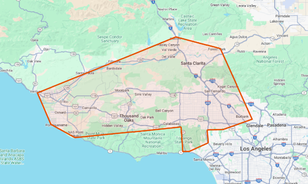 The Rolling Wrench mobile service area map