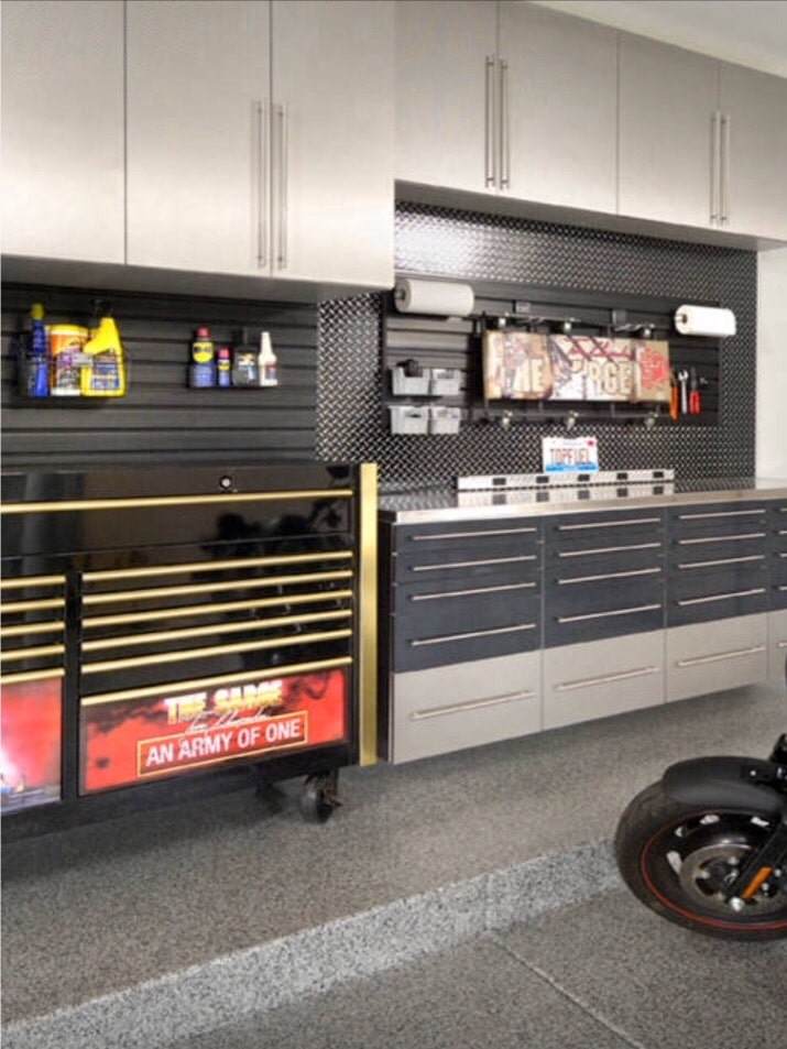 Custom Garage with tools