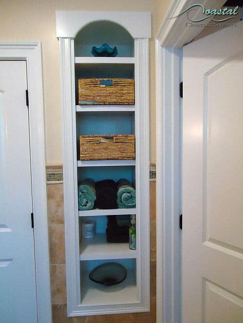 Custom hallway Linen Closet with towels