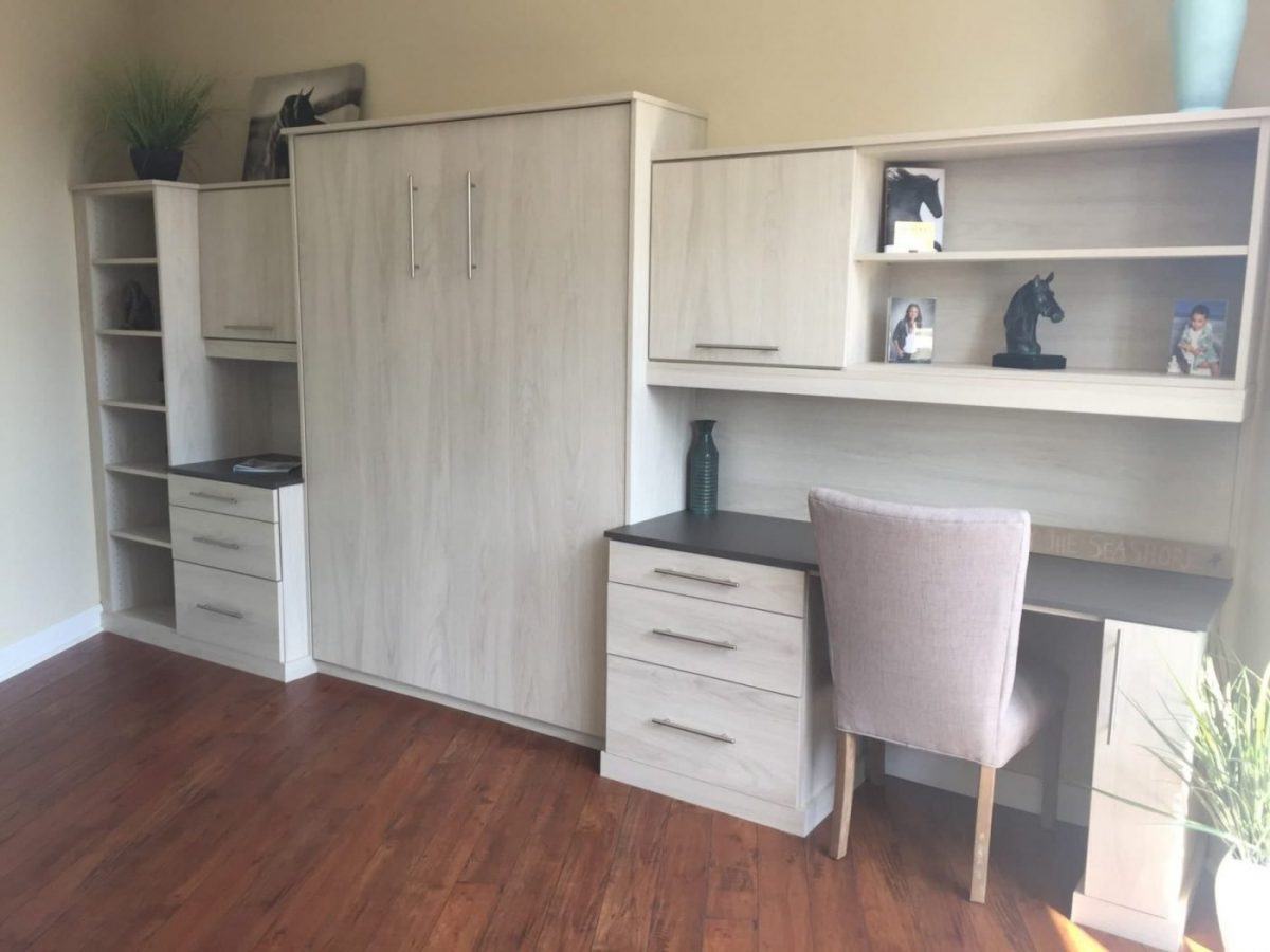 Custom twin Wall Bed that is white