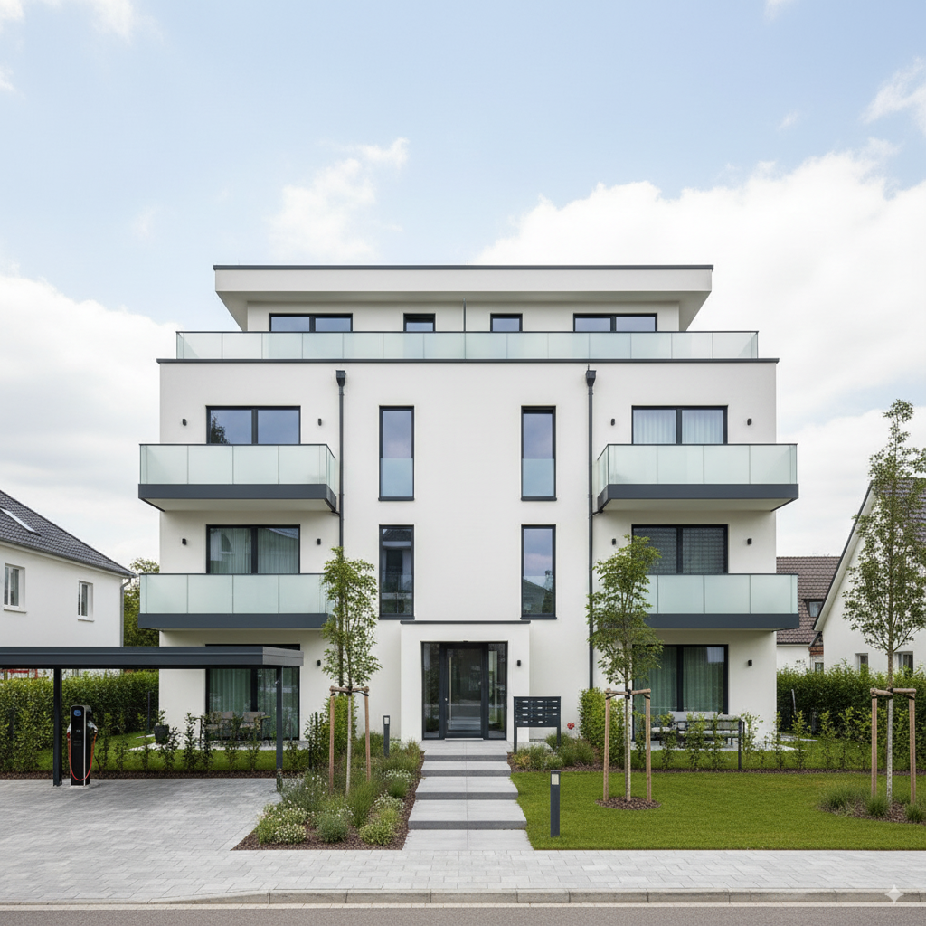 Ein Mehrfamilienhaus