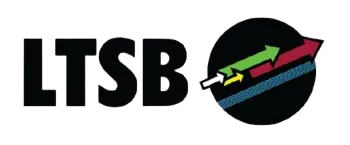 LTSB logo with stylized arrows pointing upward inside a black circle.