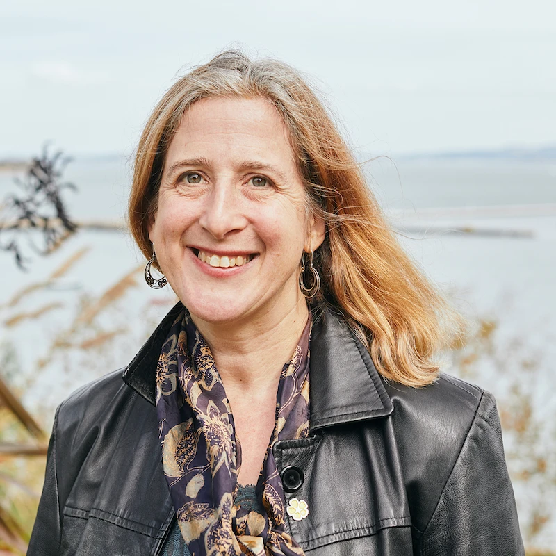 image of author speaking at an event