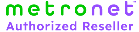 Metronet Authorized Reseller logo with green and purple text.