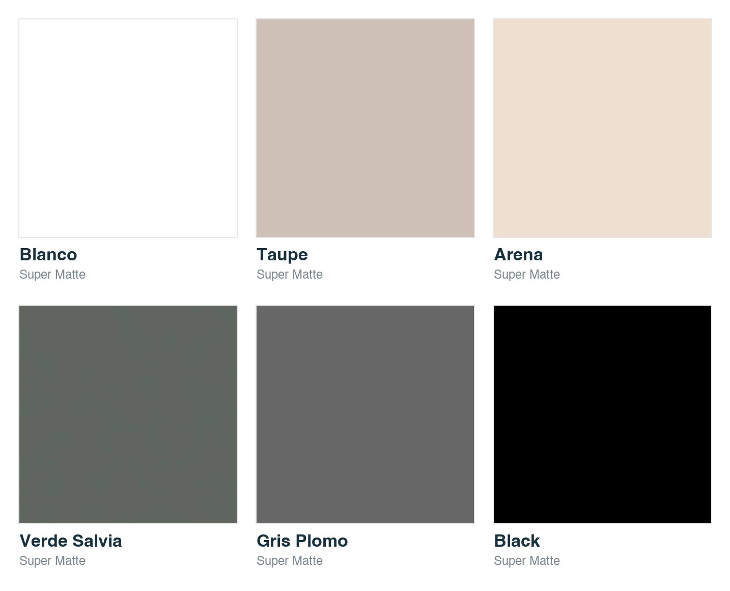 Super matte wall panel finishes