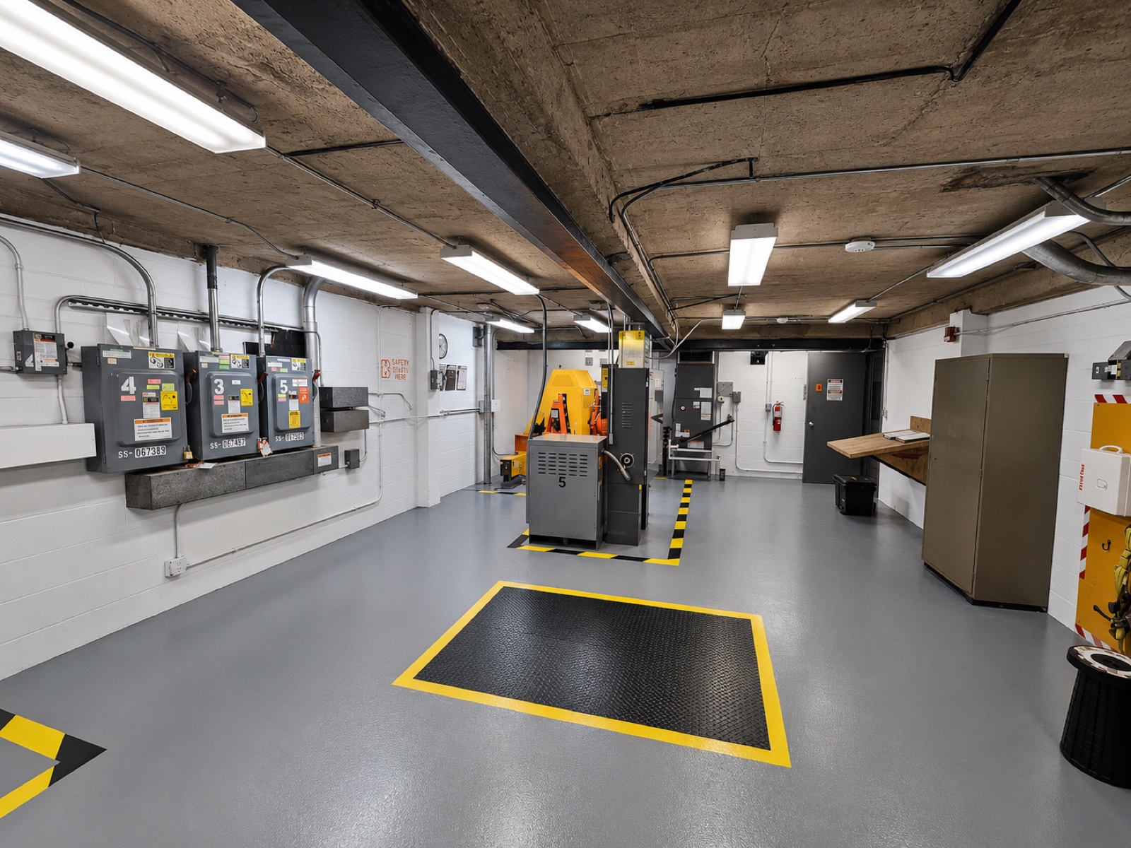 Wide view of the modernized Hialeah Hospital elevator machine room