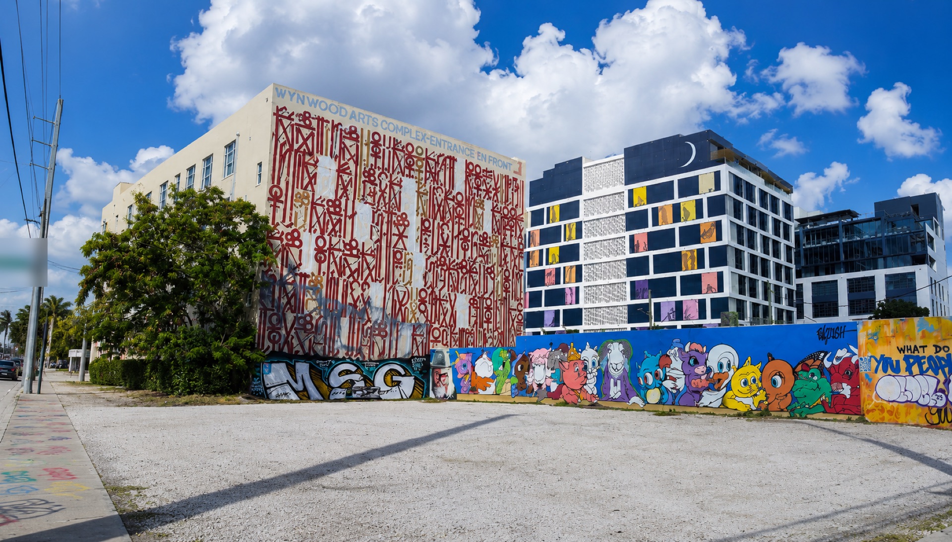 The Wynwood Lofts, a four story building in Miami's Wynwood Arts District served by Brouss Elevators