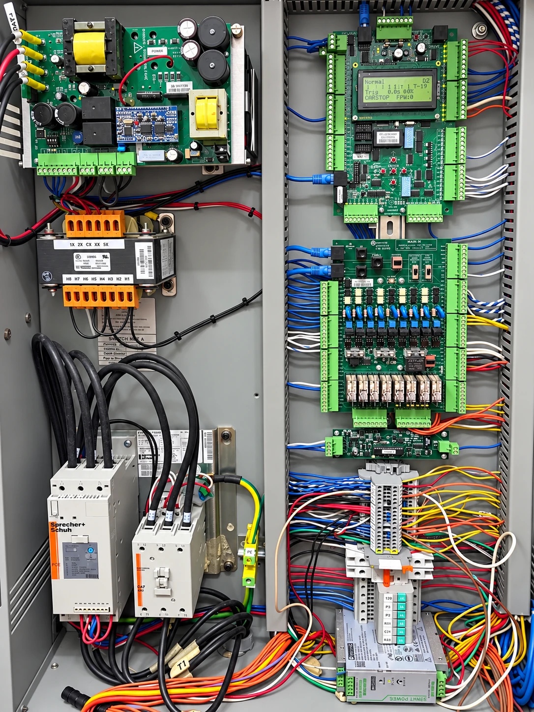 Smartrise controller cabinet at El Prado Condominium reading Normal