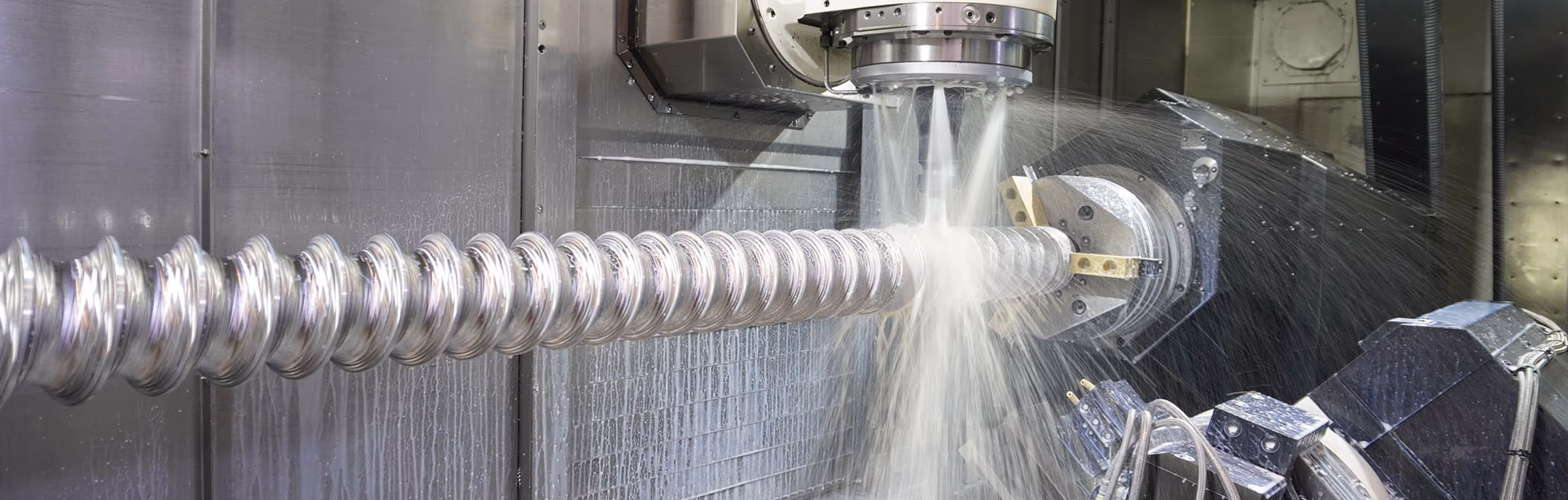 Image of machine cutting metal rod