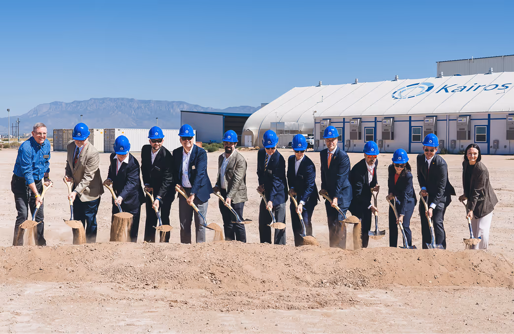 View of ground breaking at Salt Production Facility