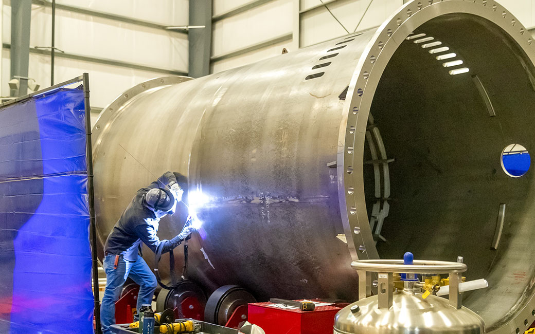 Vessel being welded