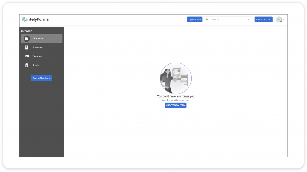 create a contact us form - intely
