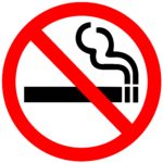 No smoking sign on white background