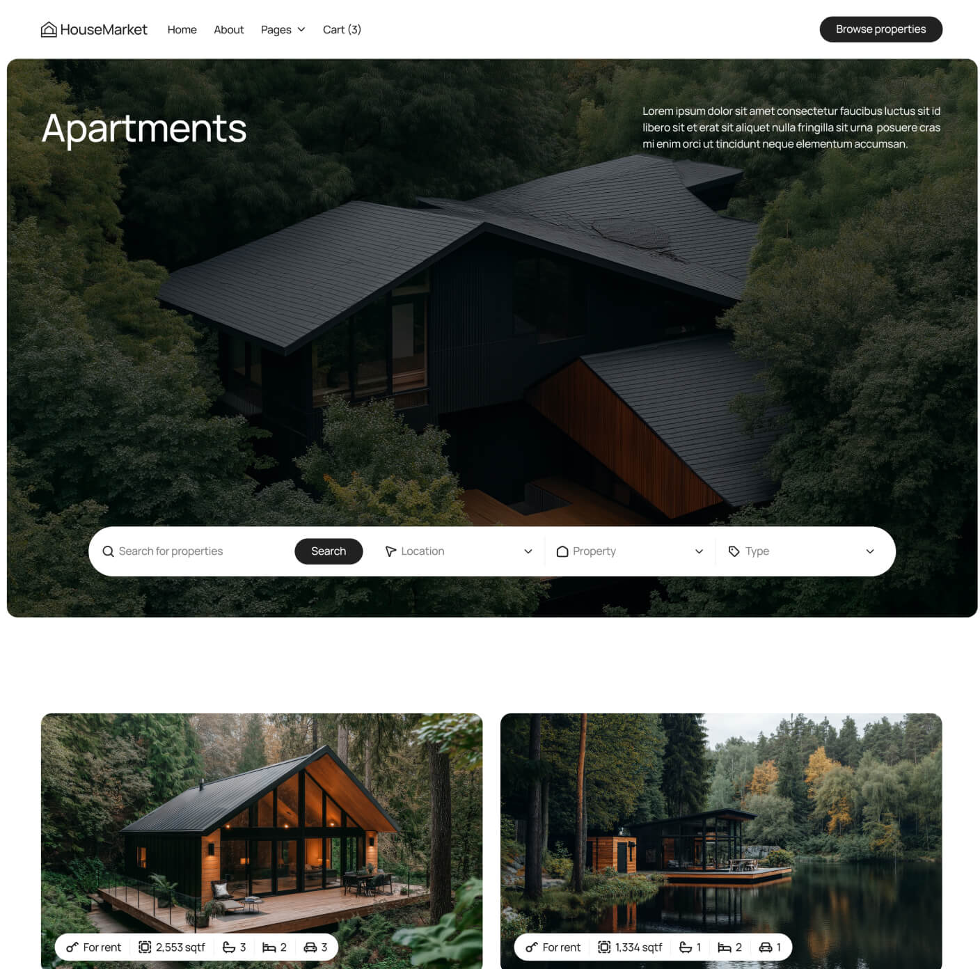 HouseMarket - Type Single Page - Real Estate Webflow Template
