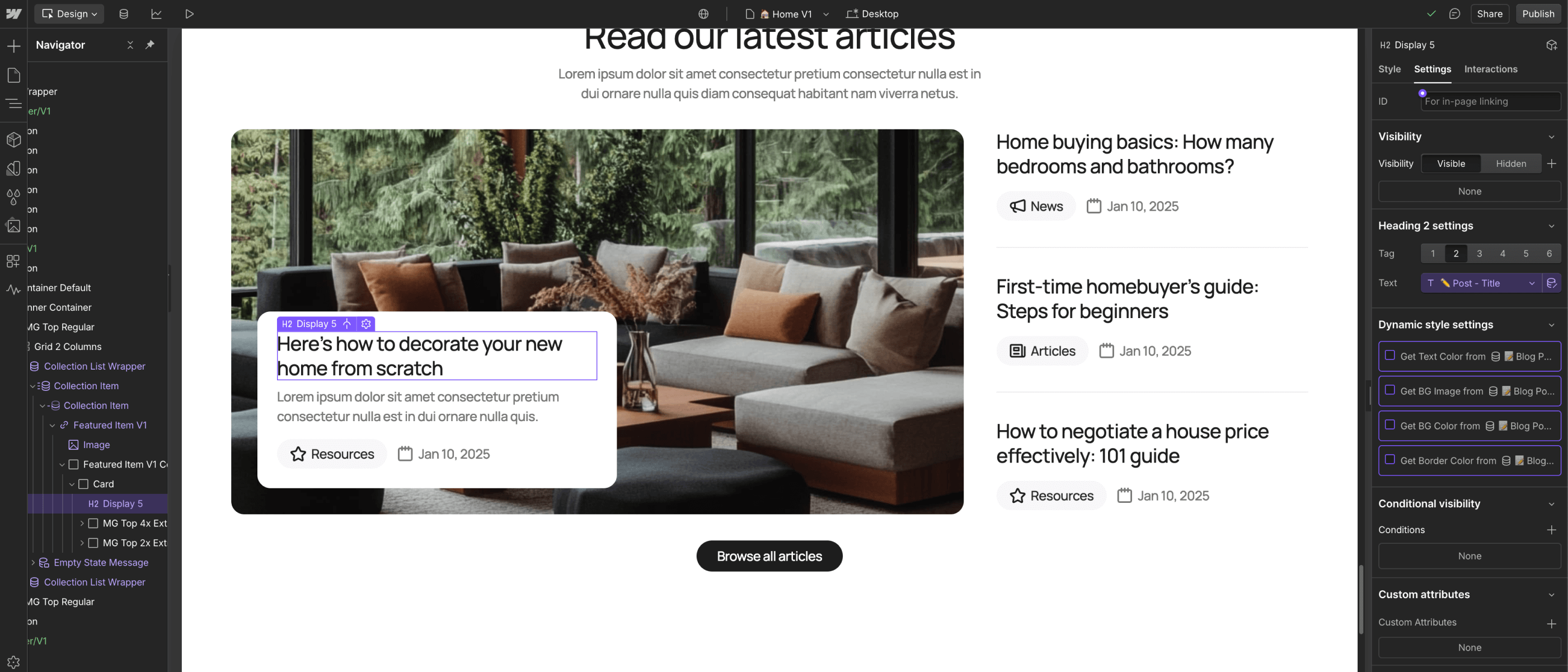 CMS Content - HouseMarket Webflow Template