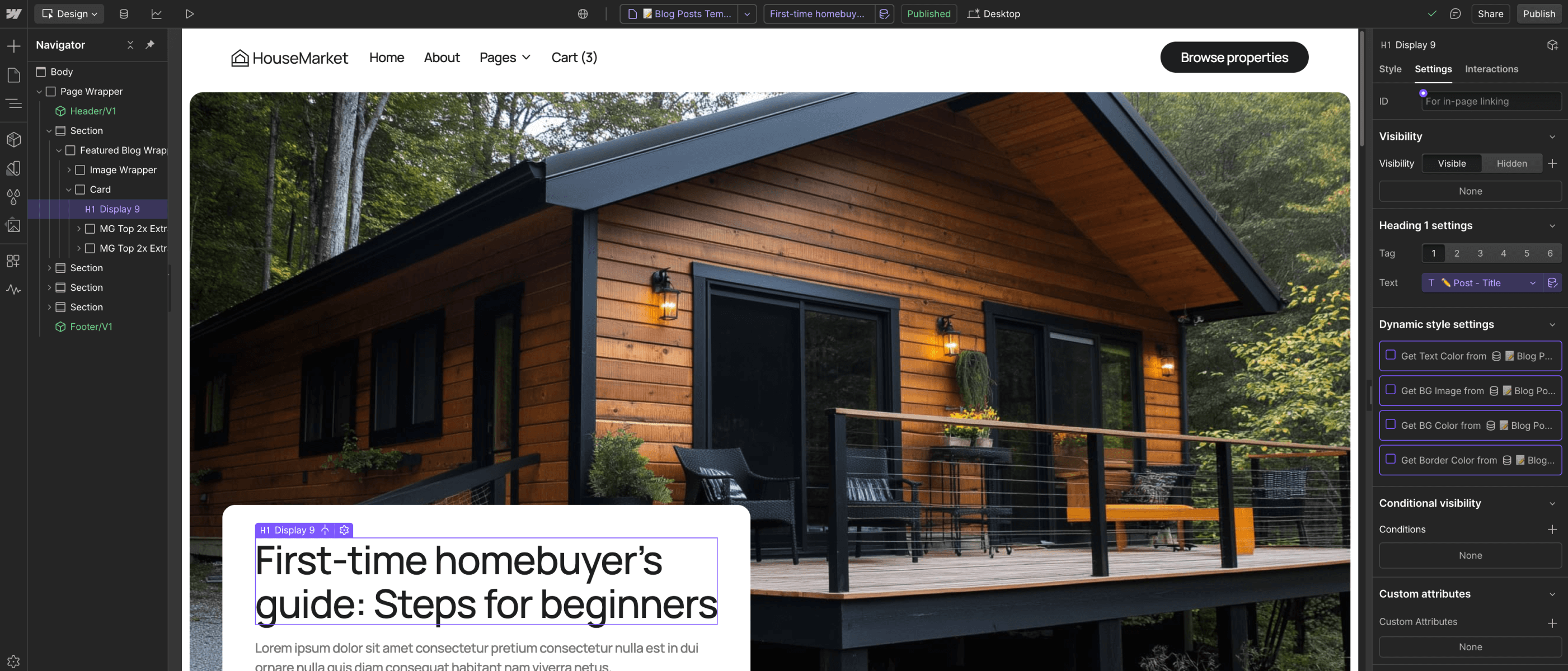 CMS Page - HouseMarket Webflow Template