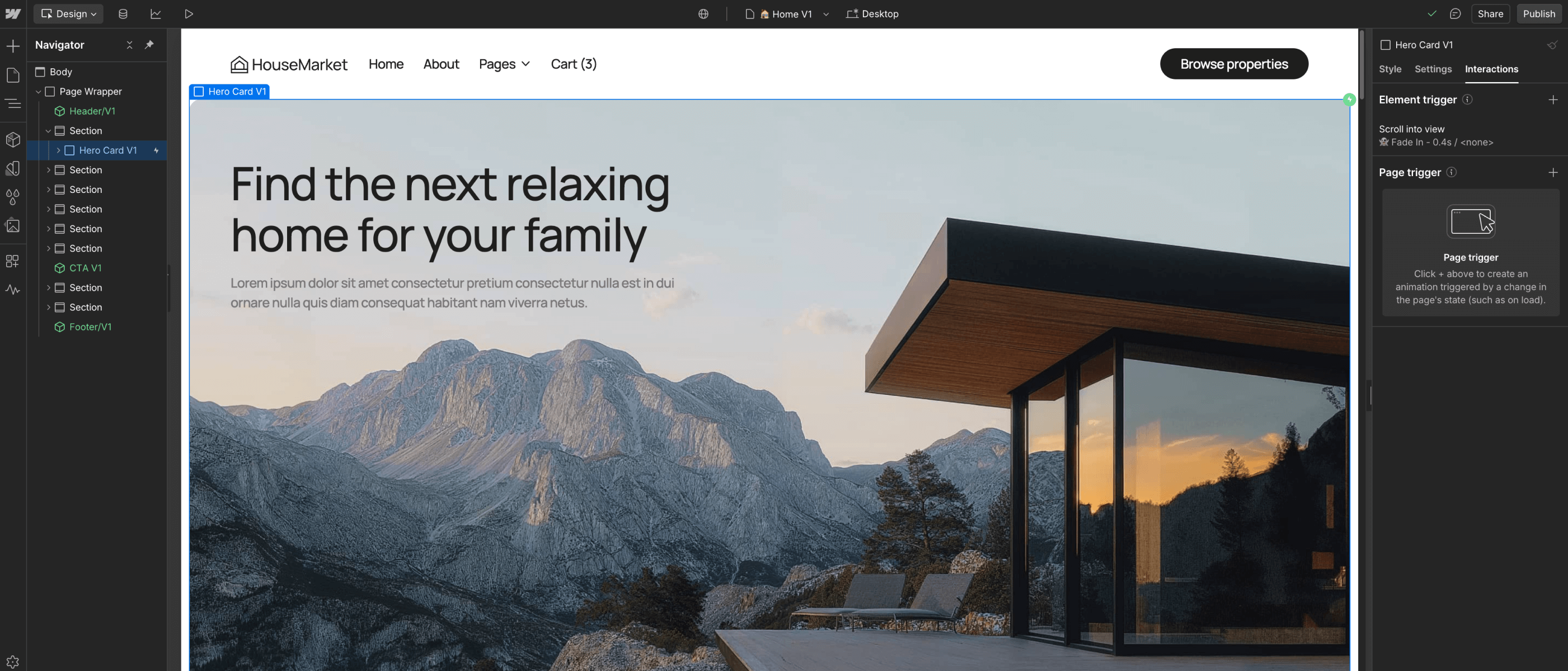 Animations - HouseMarket Webflow Template
