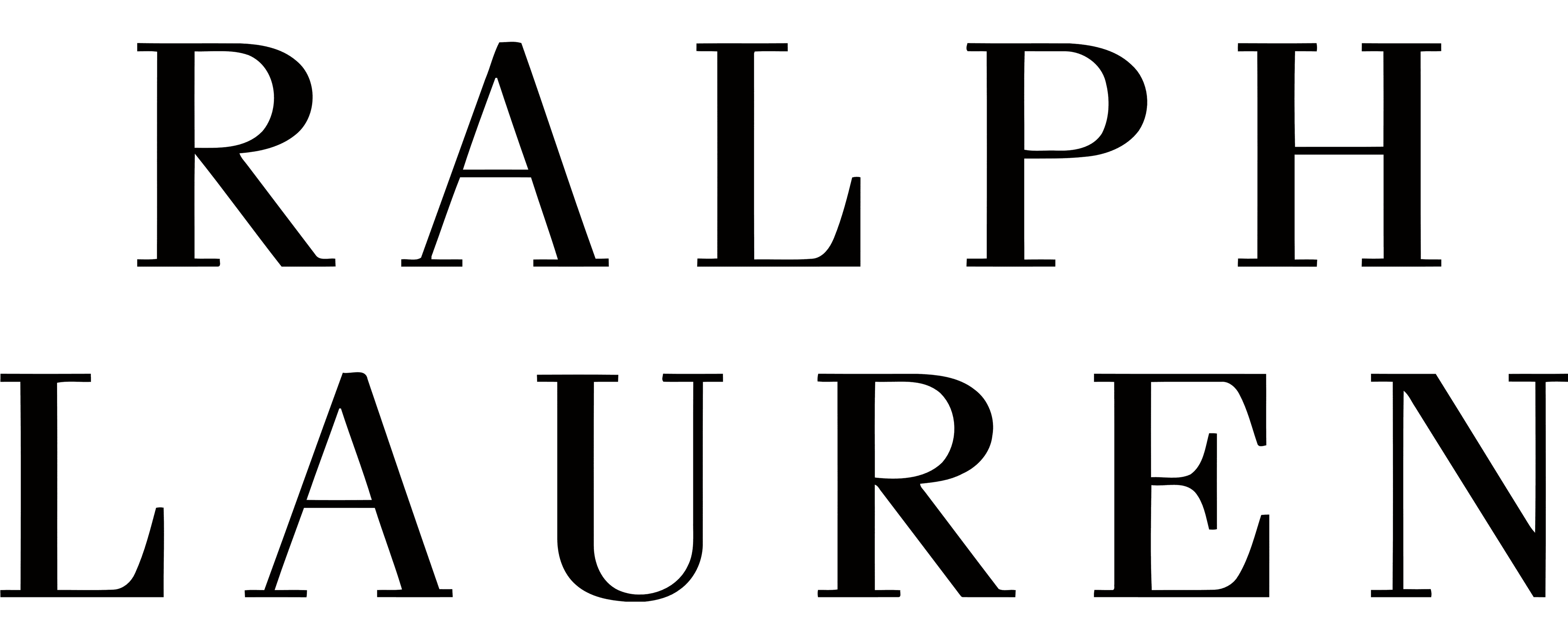 Ralph Lauren brand name in black serif font on a white background.