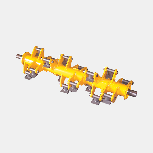 Flail mower rotor shaft.