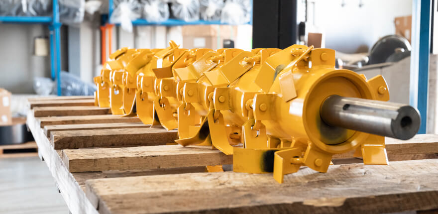 Flail mower cutter shaft.