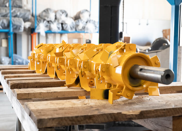 Flail mower cutter shaft.