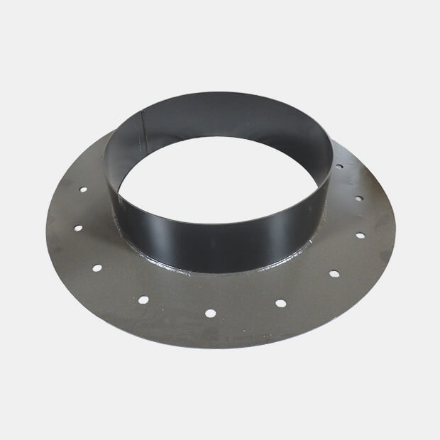 Giant-Vac leaf collector mounting flange.