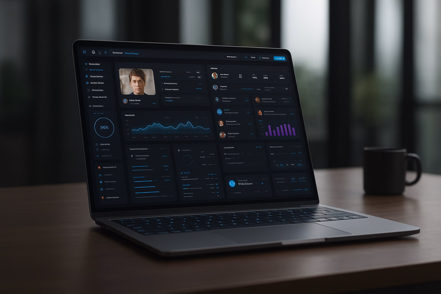 crm on laptop screen