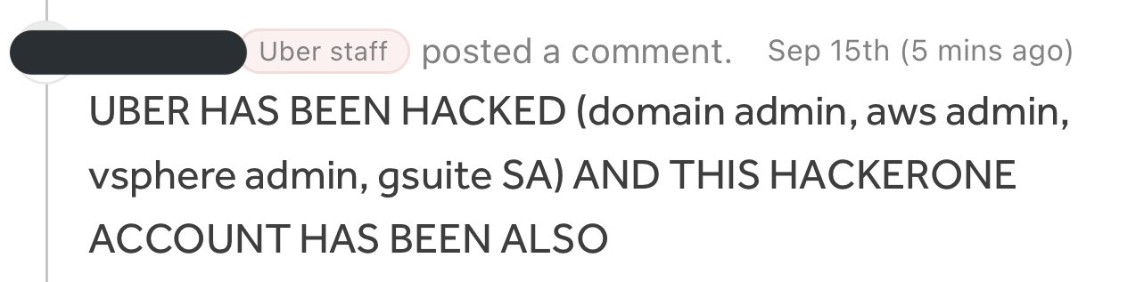 Uber staff notice - HackerOne
