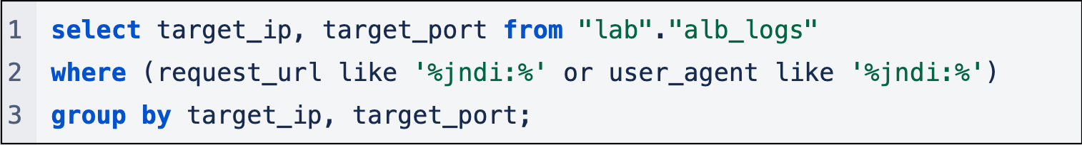Start by querying the ALB table