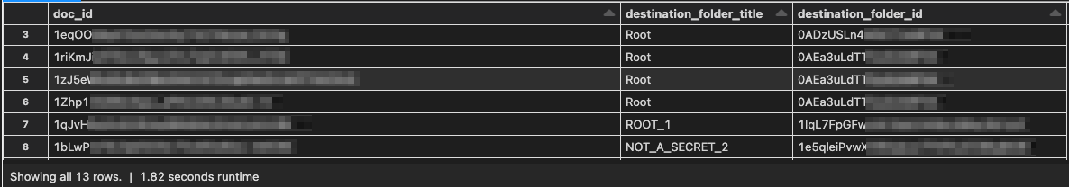 Creating a file in Google Drive log of events