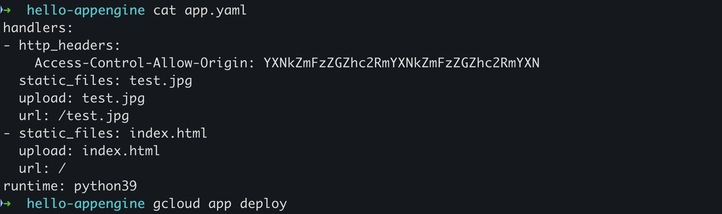  The file contains a secret, encoded in Base64, in the Access-Control-Allow-Origin header.