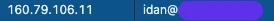 Cropped audit log row showing IP address 160.79.106.11 associated with a redacted user identity.