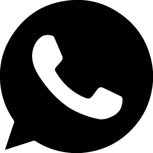 WhatsApp logo in black color