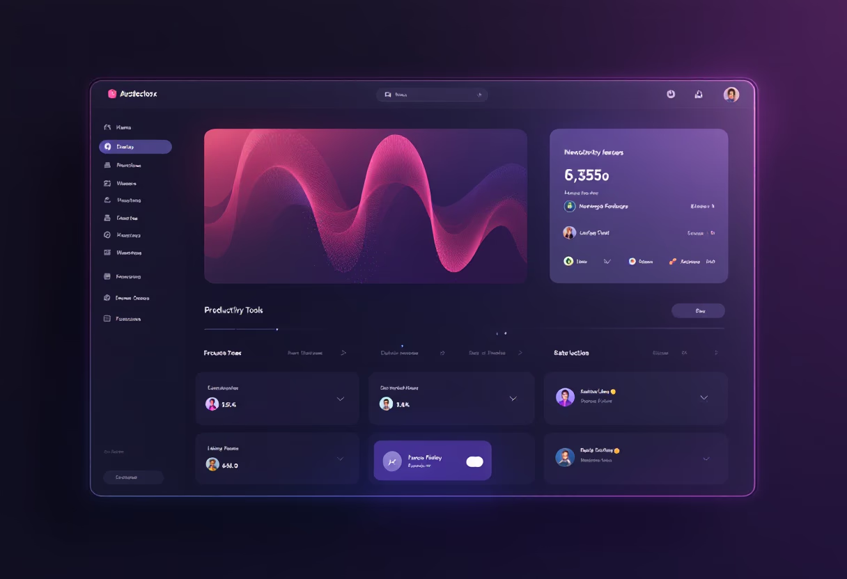 [interface] image of a dashboard interface (for a productivity tools business)